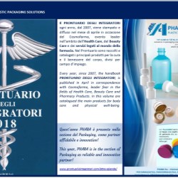 PHABA on the handbook Prontuario degli Integratori, 2018